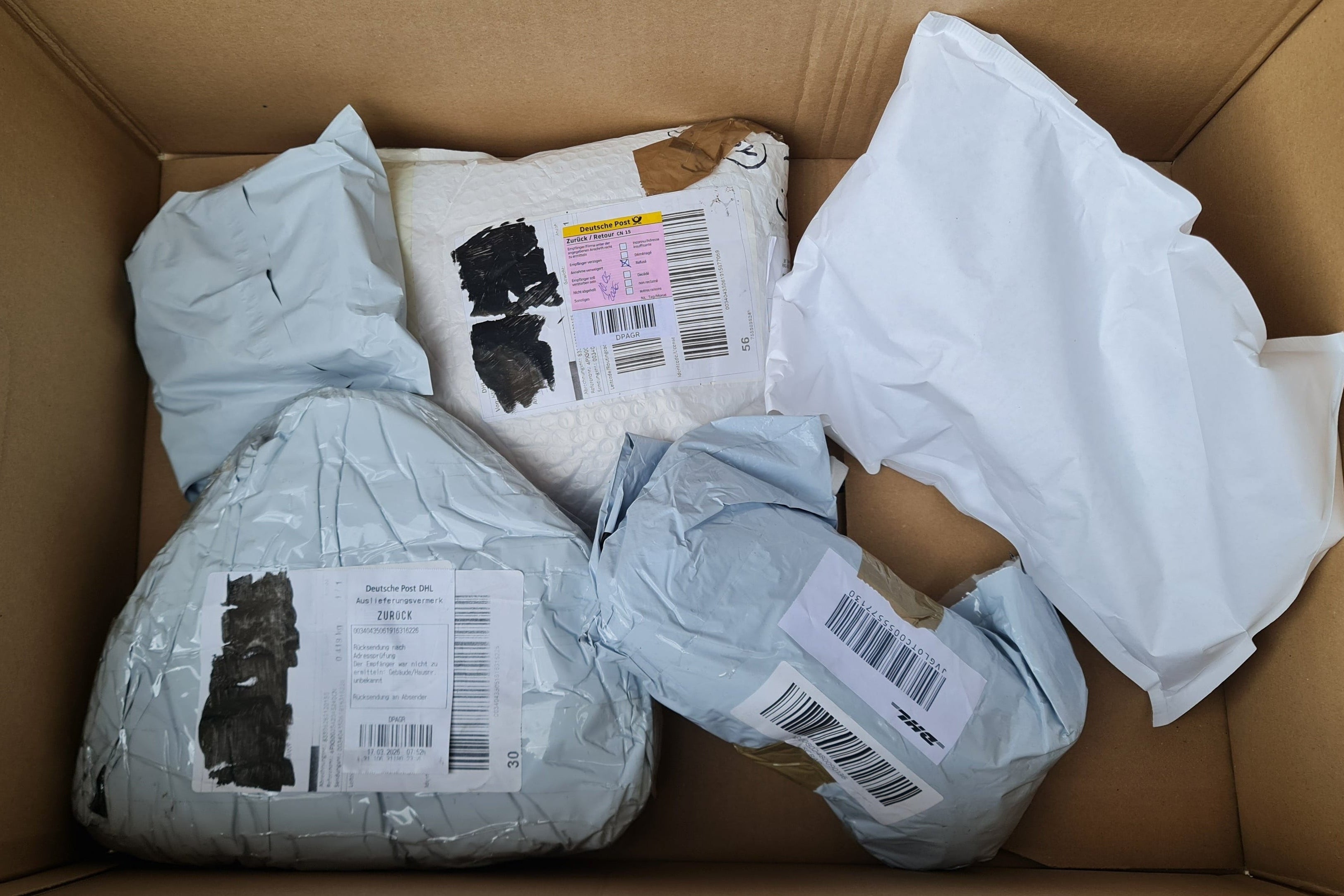Mystery Packs Überraschungspakete nicht zugestellte Pakete